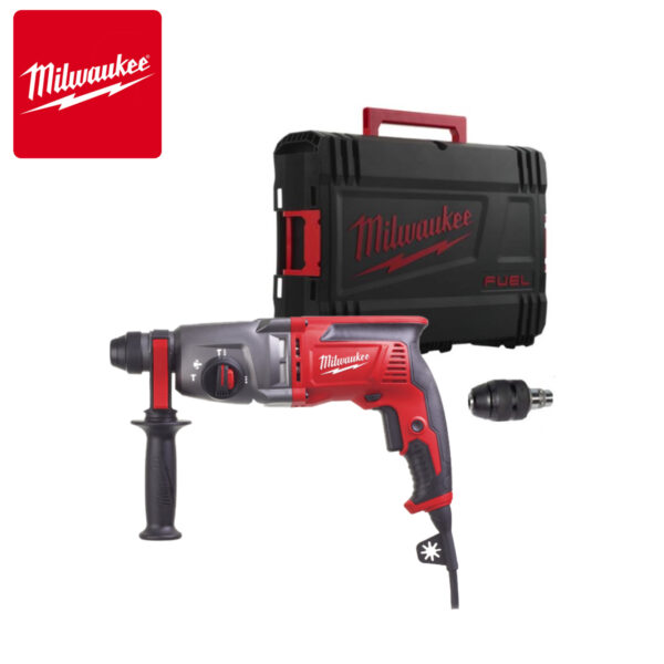 Električna udarna bušilica Milwaukee PH 26 TX 4933464579 SDS-Plus 26mm 800W sa Fixtec steznom glavom u koferu