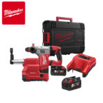 Aku udarna bušilica Milwaukee M28 CHPXDE-502C 28mm 28V sa namjenskim usisivačem Fixtec steznom glavom dvije 5Ah baterije i punjačem u koferu 4933448015