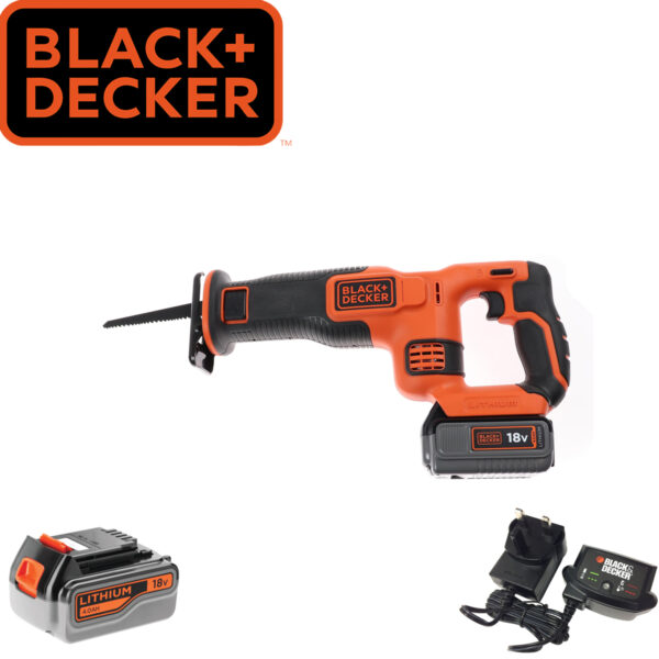 Aku recipročna pila - lisičiji rep Black+Decker BDCR18M1 18V sa 4Ah baterijom i punjačem