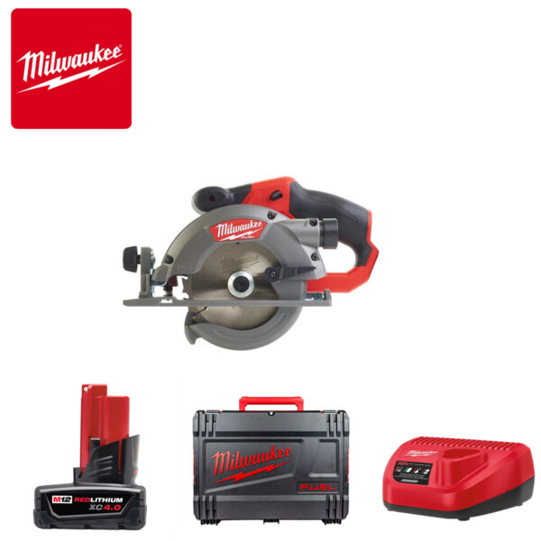 Aku ručna kružna pila - cirkular Milwaukee M12CCS44-402C 4933448235 12V 140mm sa 2 baterije i punjačem u koferu