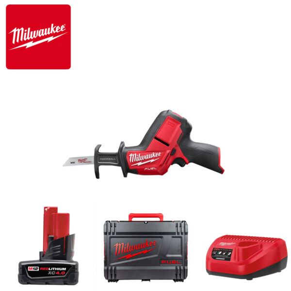 Aku recipročna pila - lisičiji rep Milwaukee M12CHZ-402C 4933446950 12V sa 2 baterije i punjačem u koferu