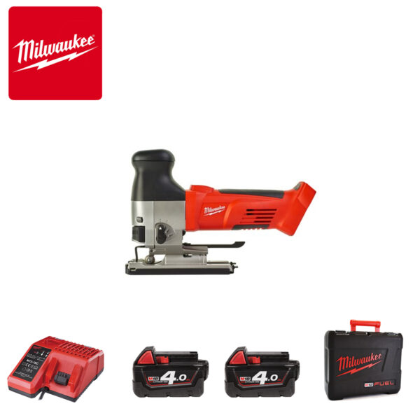 Aku ubodna pila Milwaukee HD18JSB-402C 18V sa 2 baterije i punjačem u koferu 4933426660