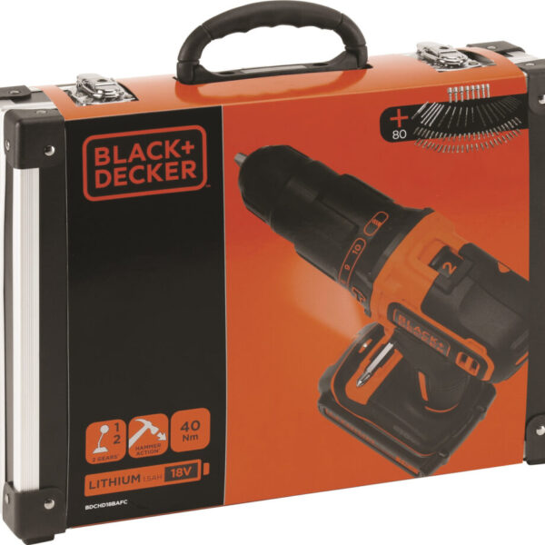 Aku udarna bušilica Black+Decker BDCHD18 18V sa 1.5Ah baterijom i punjačem