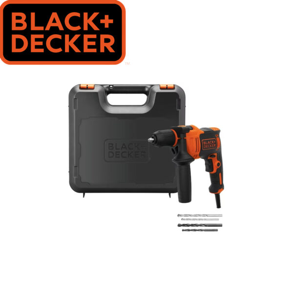 Električna udarna bušilica Black+Decker BEH710K 710W sa priborom u koferu