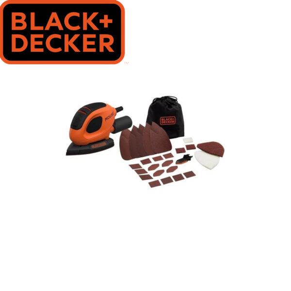 Električna vibraciona brusilica - šlajfarica Black+Decker BEW230BC 55W sa priborom