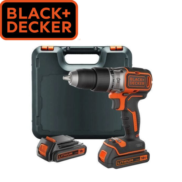 Aku bušilica - odvijač Black+Decker BL188E2K 18V sa dvije 2.5Ah baterije i punjačem u koferu