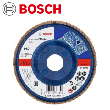 Lamelni brusni disk 115 mm A80 ravni X431 Bosch 2608601272