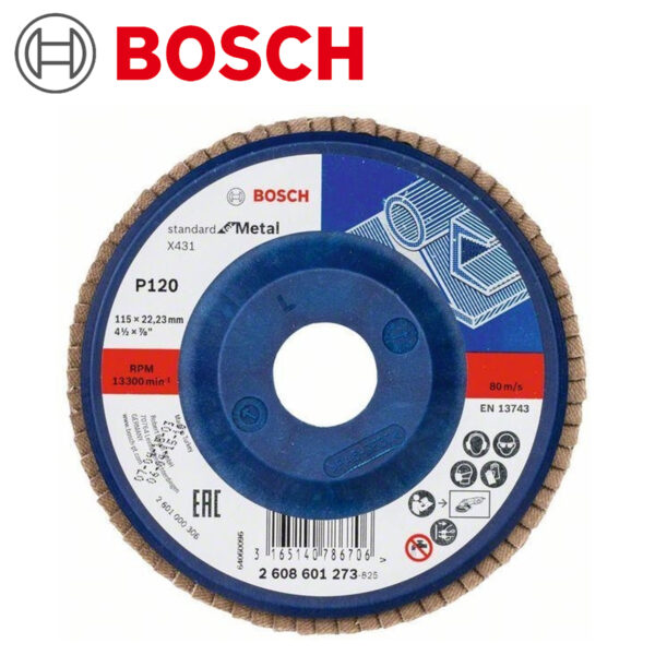 Lamelna brusna ploča za brusilice Bosch X431 2608601273 115mm A120