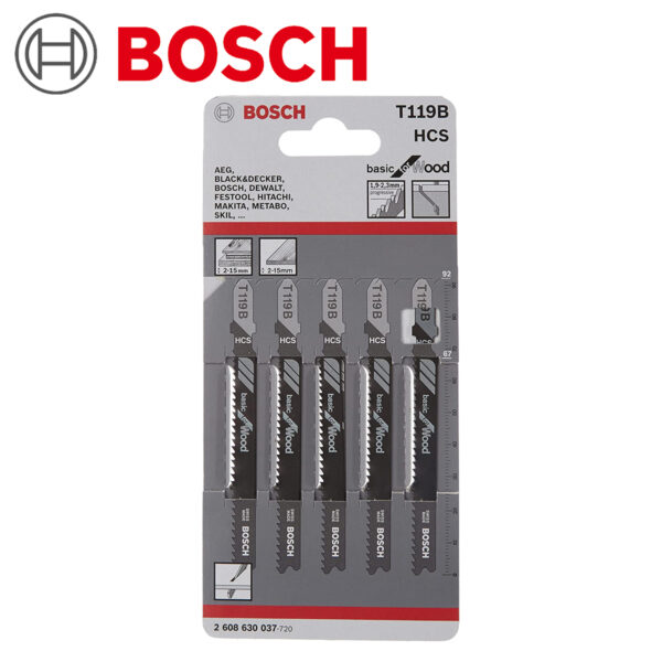 List pile za ubodne pile Bosch T119B 2608630037 HCS 5 kom