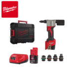 Aku pištolj za pop nitne - subkompaktni Milwaukee M12 BPRT-201X 4933464405 12V sa 2Ah baterijom punjačem i priborom