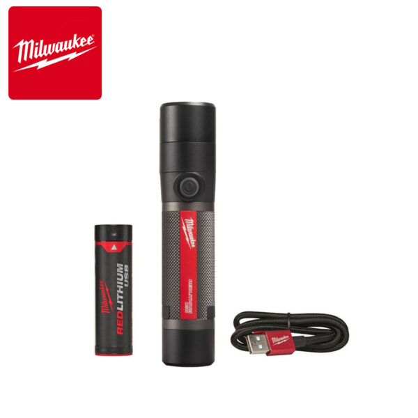 Aku ručna baterijska lampa Milwaukee L4 FMLED-301 4933479770 sa 3Ah baterijom i USB punjačem