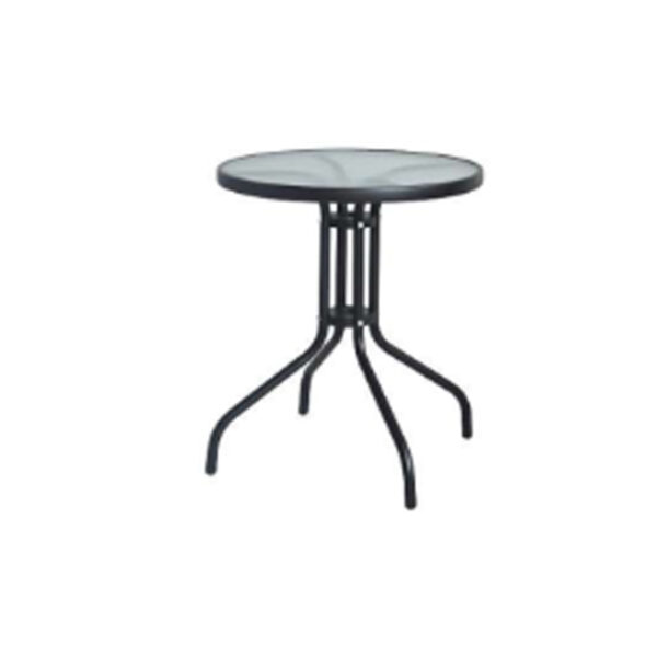 Baštenski sto metalni okrugli AMS AM-070 crna