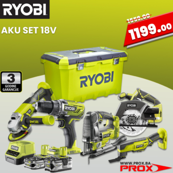 DIY 9-dijelni set 18V Ryobi