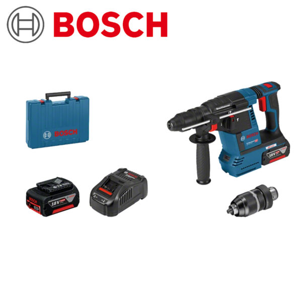 Aku udarna bušilica Bosch GBH 0611910003 18V-26F SDS-PLUS sa 2 baterije 6.0Ah i brzim punjačem u koferu