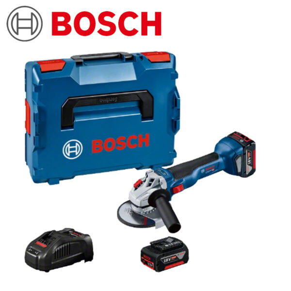 Aku ugaona-kutna brusilica Bosch GWS 18V-10 06019J4004 125mm sa 2 baterije 5.0Ah i brzim punjačem u koferu