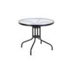Baštenski sto metalni okrugli AMS AM-072  crni 80x70cm