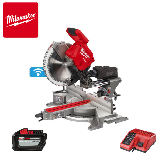 Aku potezno-nagibna pila - štucer Milwaukee M18FMS305-121 305mm 4933471122 sa baterijom 12.0Ah i punjačem