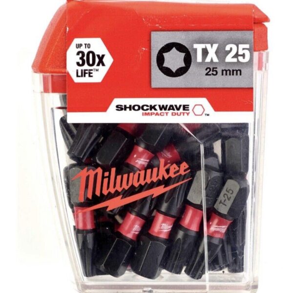 Set bitova za bušilice Milwaukee 4932430880 TX25x25mm 25kom