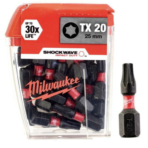 Set bitova za bušilice Milwaukee 4932430875 TX20x25mm 25kom
