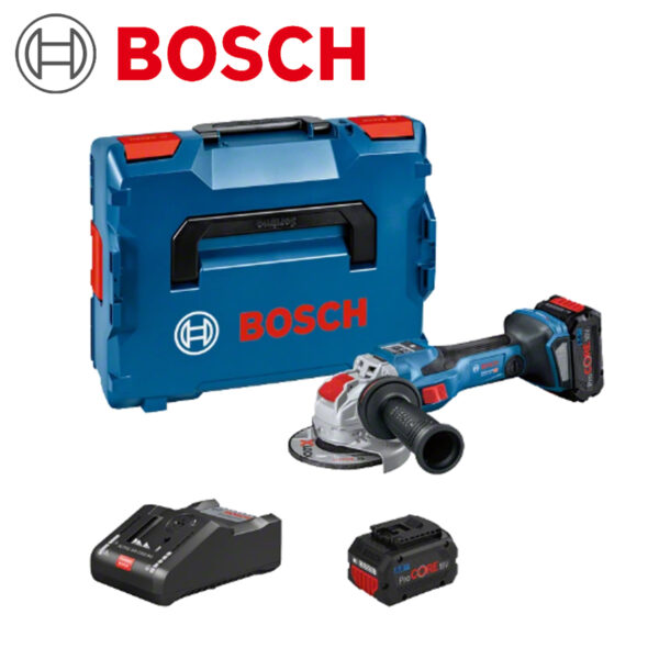 Aku ugaona-kutna brusilica Bosch GWX 18V-15 SC 06019H6501 125mm X-LOCK BITURBO sa 2 baterije 8.0Ah i brzim punjačem u koferu