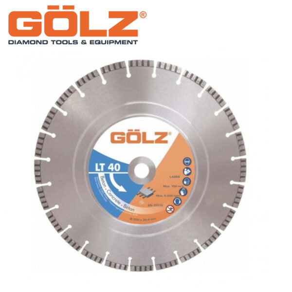 Dijamantska rezna ploča za armirani beton GOLZ LT 40 350 350mm