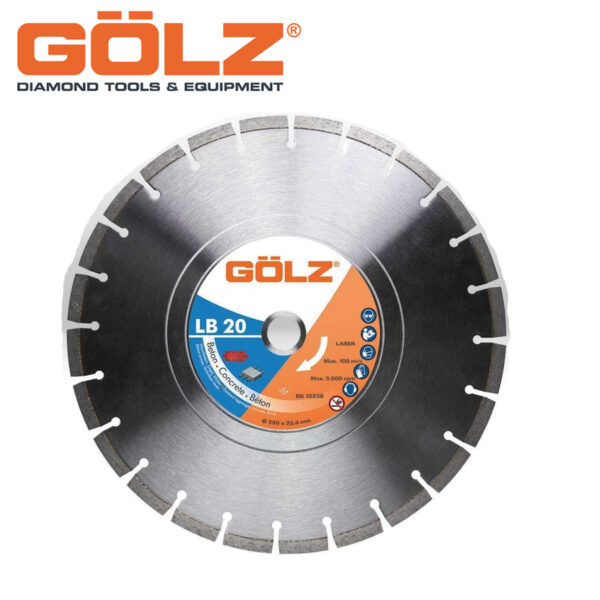 Dijamantska rezna ploča za armirani beton GOLZ LB20 350 350mm