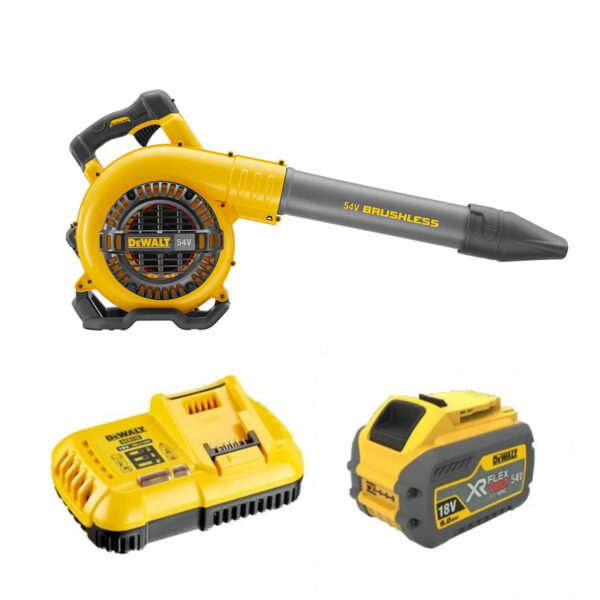 Aku puhač–duvač lišća DeWalt DCM572X1 54V sa baterijom 9Ah i punjačem