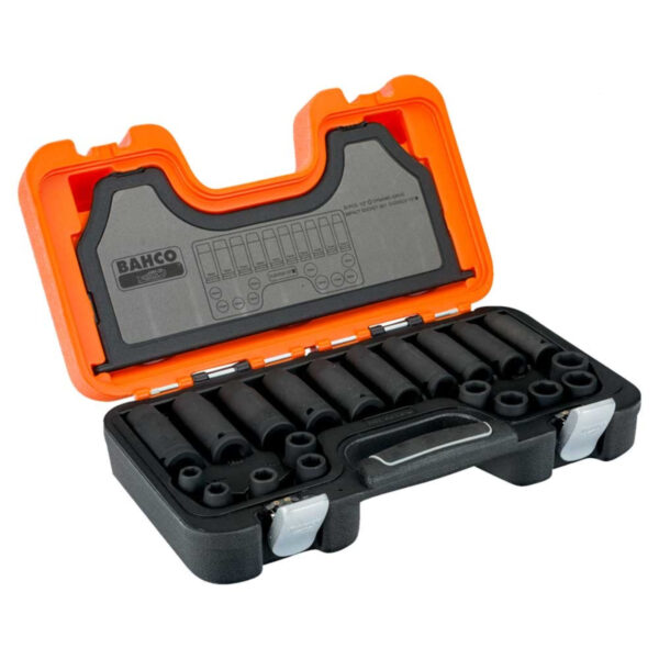 Set nasadnih kljuceva BAHCO D-DD/S20 1/2" kratki i dugi 10-19mm 20-dijelni