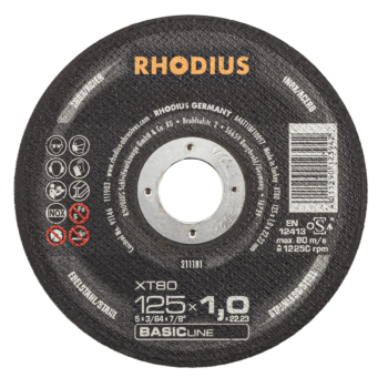 Rezna ploča BasicLine RHODIUS 125X1,0X22,23 XT80 - T41