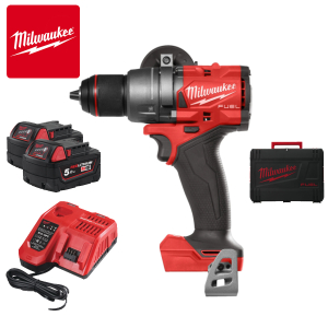 Aku bušilica - odvijač Milwaukee M18 FDD3-502X 4933479863 18V 158Nm sa 2 baterije i punjačem u koferu