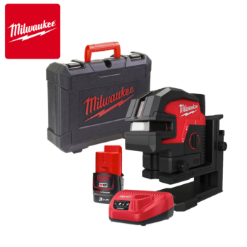 Križni laserski nivelir sa baterijom i punjačem Milwaukee M12 CLL4P-301C 4933479203