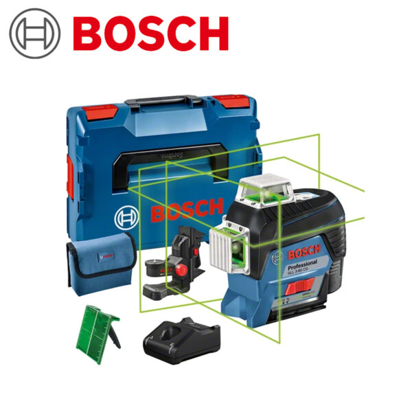 Laserski nivelir križni Bosch GLL 3-80 CG 0601063T00 120m sa priborom 2Ah baterijom i punjačem u koferu