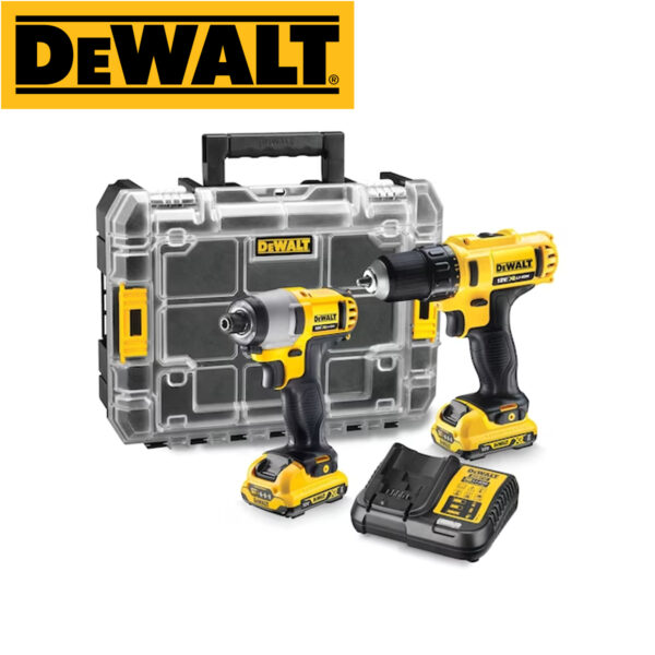 Aku set - bušilica i odvijač DeWalt DCK211D2T sa dvije 2Ah baterije i punjačem u TSTAK koferu