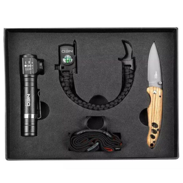 Set tri elementa baterija nož i narukvica Neo Tools 63-033 5/1