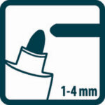 Marker permanent Pica okrugli crni 1-4mm 520/46