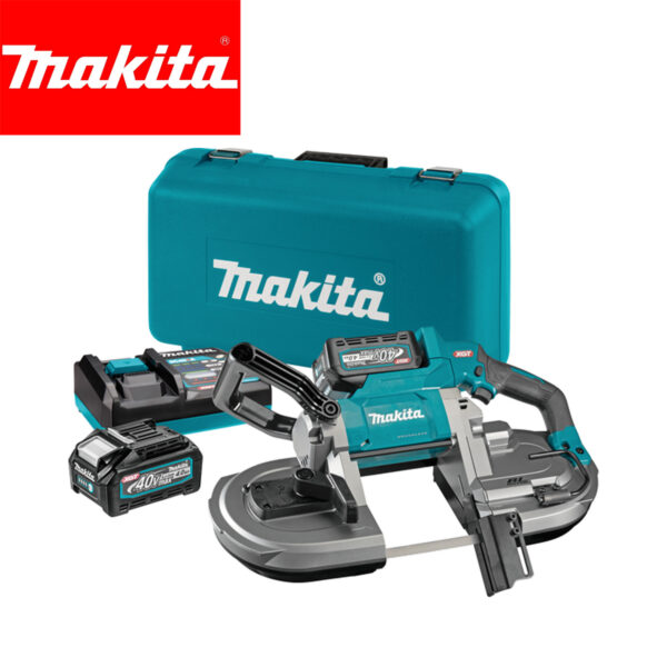 Aku tračna pila Makita PB002GM201 40V 127mm sa 2 baterije 4.0Ah i punjačem u koferu