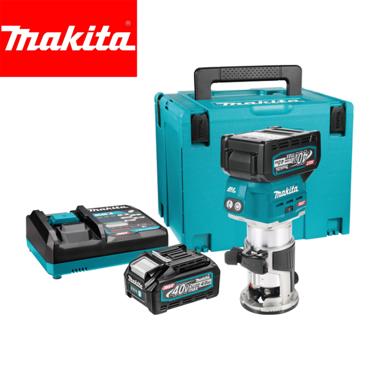 Aku glodalica za ivice - rubove Makita RT001GM210 40V 6-8mm sa 2 baterije 4.0Ah i punjačem