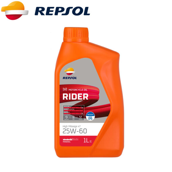 Motorno ulje - ulje za motore Repsol Rider High Mileage 4T 25W60 RPP2132VHC 1l