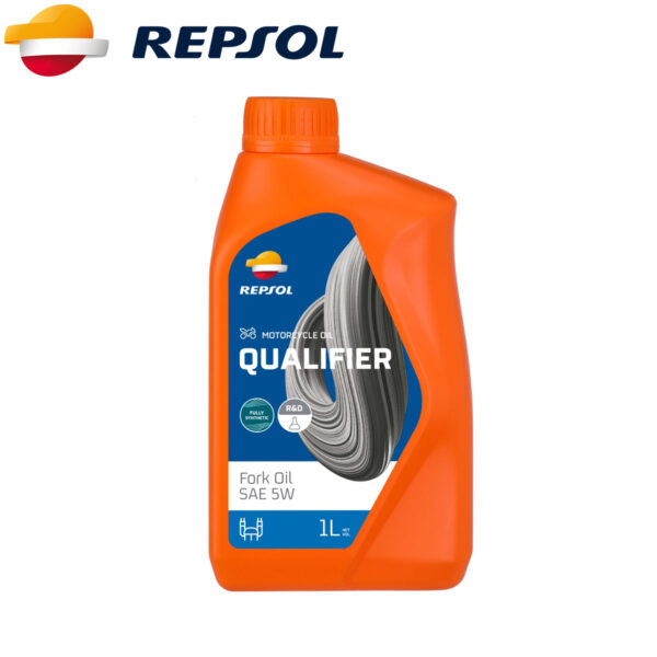 Hidraulično ulje za viljuške i amortizere za motore Repsol Qualifier Fork Oil SAE 5W RPP9000AHC 1l