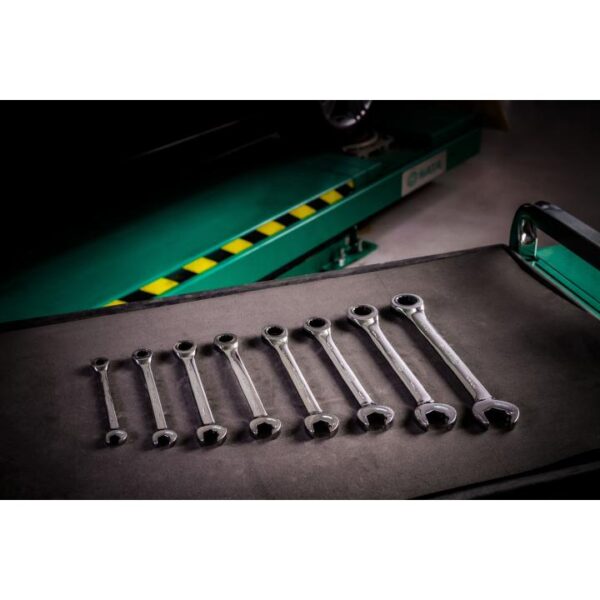 Set viljuškasto-okastih ključeva sa račnom-gedorom SATA ST08007ASJ 8-19mm 8-dijelni