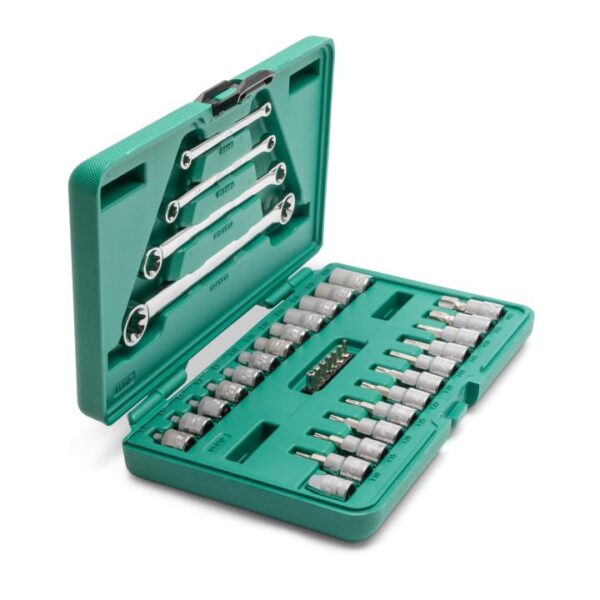 Set nasadnih ključeva TX i E-TX SATA ST09010SJ 1/4" i 3/8" 35-dijelni