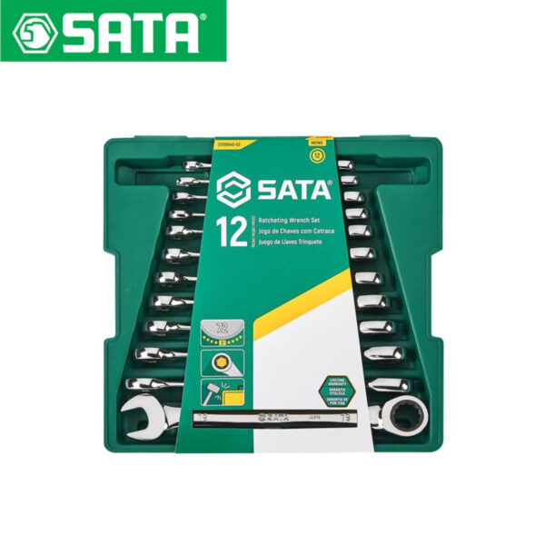 Set viljuškasto-okastih ključeva sa račnom-gedorom SATA ST09040-02 12-dijelni