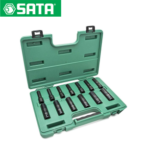 Set nasadnih ključeva dubokih impact SATA ST34398T 1/2" 10-24mm 13-dijelni