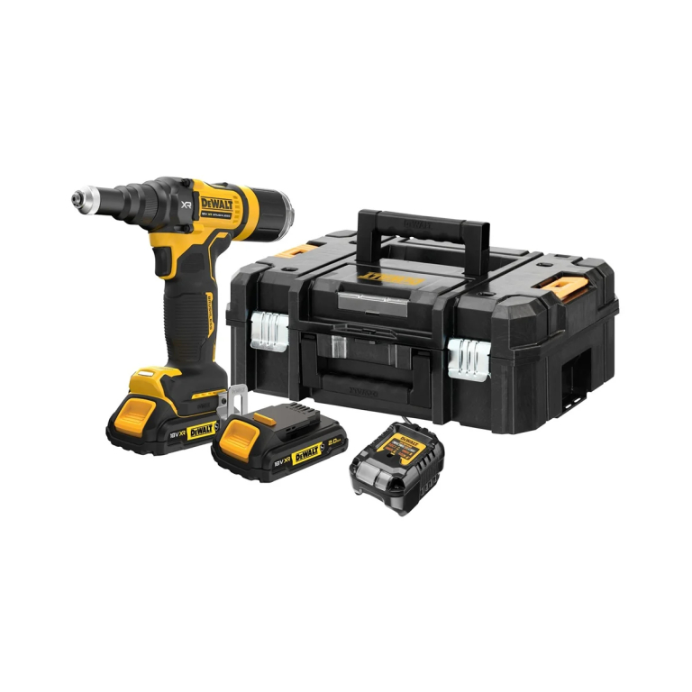 Aku pištolj za pop nitne DeWalt DCF403D2GT 18V sa 2 baterije 2.0Ah i punjačem u koferu