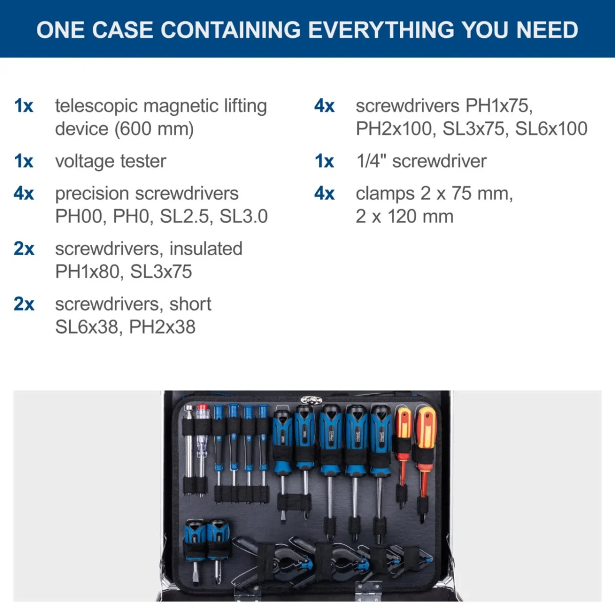 Set ručnih alata u koferu Scheppach TB200 5909330900 141-dijelni