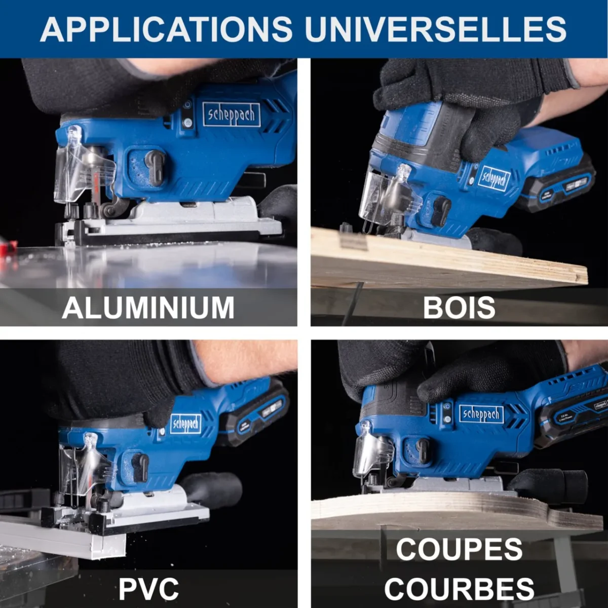 Aku ubodna pila Scheppach BC-JS254-XS2 20V IXES Brushless sa baterijom 2.0Ah i punjačem 2.4A