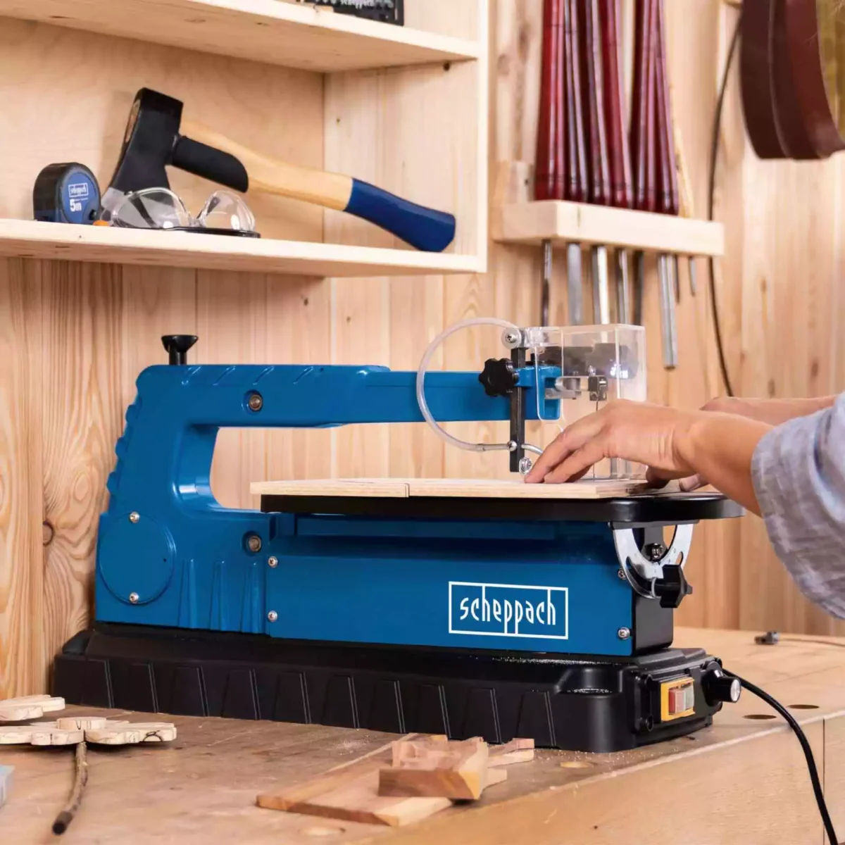 Električna tračna pila - stolna Scheppach Deco-Max 90W