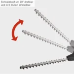Električne teleskopske škare - makaze za živu ogradu - živicu Scheppach ETHT500 500W 520mm