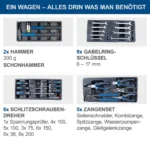 Set ručnih alata u kolicima Scheppach TW1100 70-dijelni