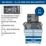 Set ručnih alata u kolicima Scheppach TW1100 70-dijelni